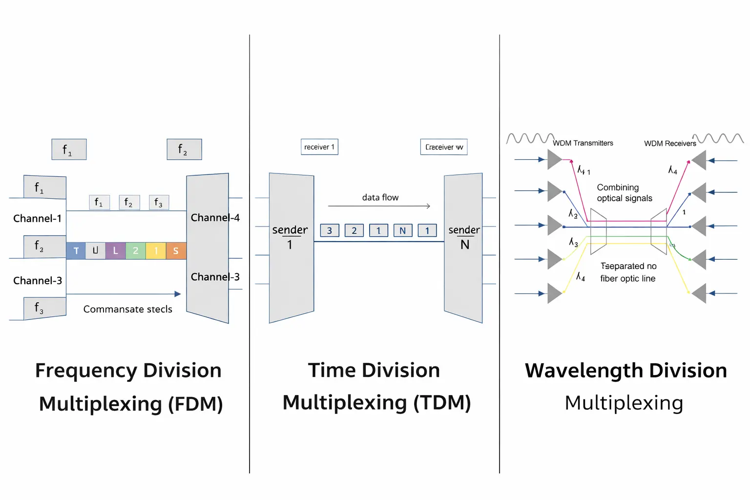 FDM, TDM e WDM: tecnologia de multiplexação explicada